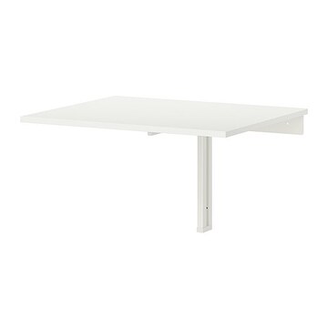 嘟嘟杭州宜家IKEA诺伯格 壁装折叠桌连壁吧台餐桌74x60cm白色