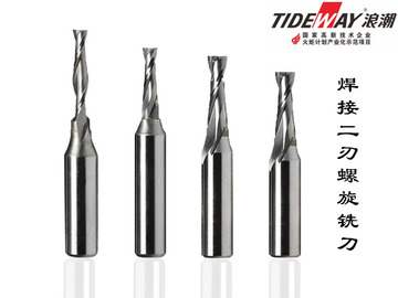 工业级TCT螺旋铣刀TCT二刃螺旋直刀木工雕刻机合金刀具厂家直销