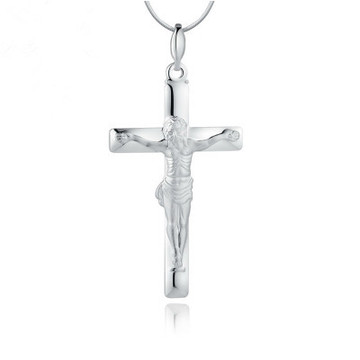 S999足银纯银耶稣十字架吊坠 情侣饰品 男女士宝宝十字架坠子