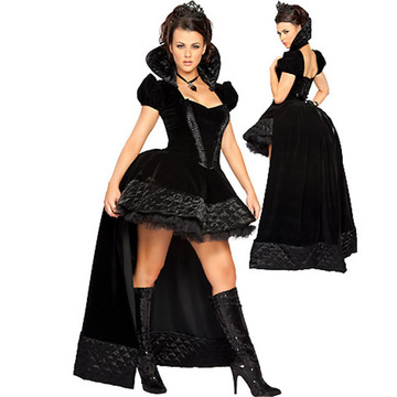 童话公主角色扮演 黑皇后游戏制服诱惑 万圣节女王装cosplay服装